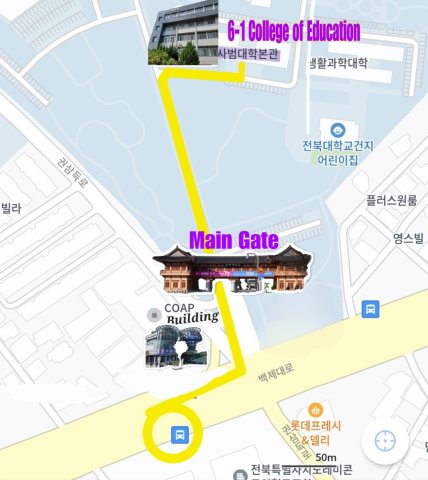map to JNJ venue at JBNU