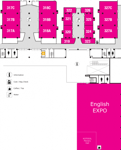 Floorplan at COEX for KOTESOL 2015 International Conference & English Expo
