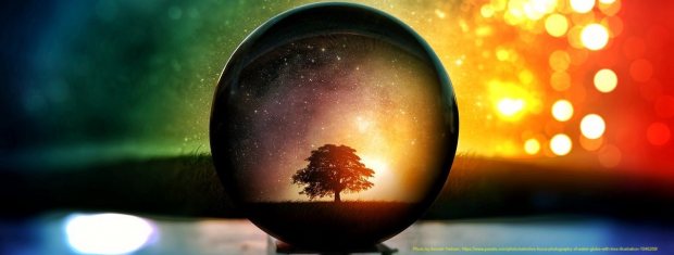Photo by Arnesh Yadram, https://www.pexels.com/photo/selective-focus-photography-of-water-globe-with-tree-illustration-1046209/