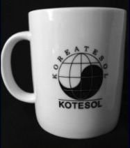 KOTESOL's white coffee mug, one of numerous affinity items available KOTESOL's white coffee mug