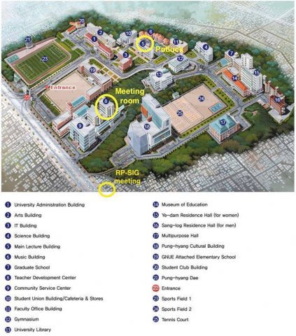 Map of Meeting Site on GNUE Campus