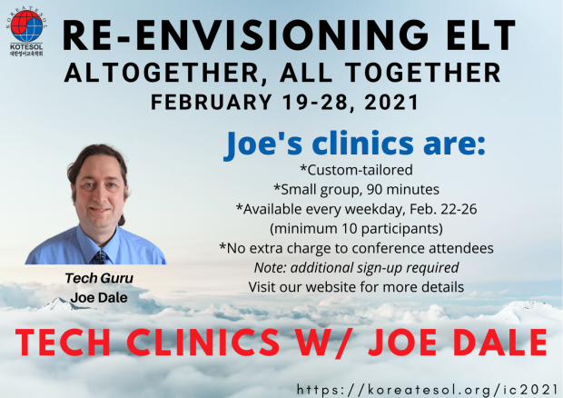 Tech Clinics w/ Joe Dale