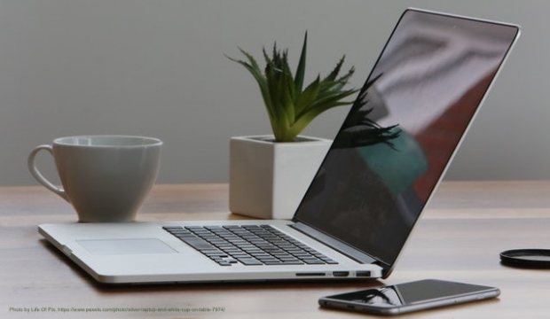 Photo by Life of Pix, https://www.pexels.com/photo/silver-laptop-and-white-cup-on-table-7974/