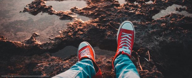 Photo by Nick Demou, https://www.pexels.com/photo/person-wearing-red-low-top-sneakers-and-jeans-986836/
